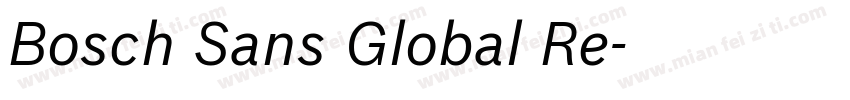 Bosch Sans Global Re字体转换